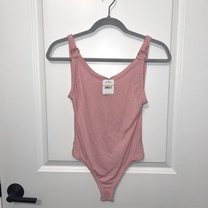 Free People dusty pink bodysuit NEW WITH TAGS